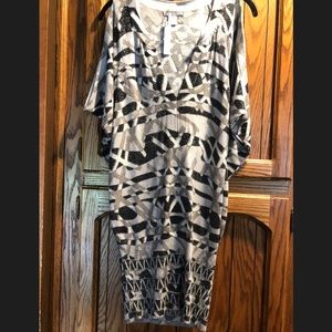 Shimmer geometric abstract print mini dress